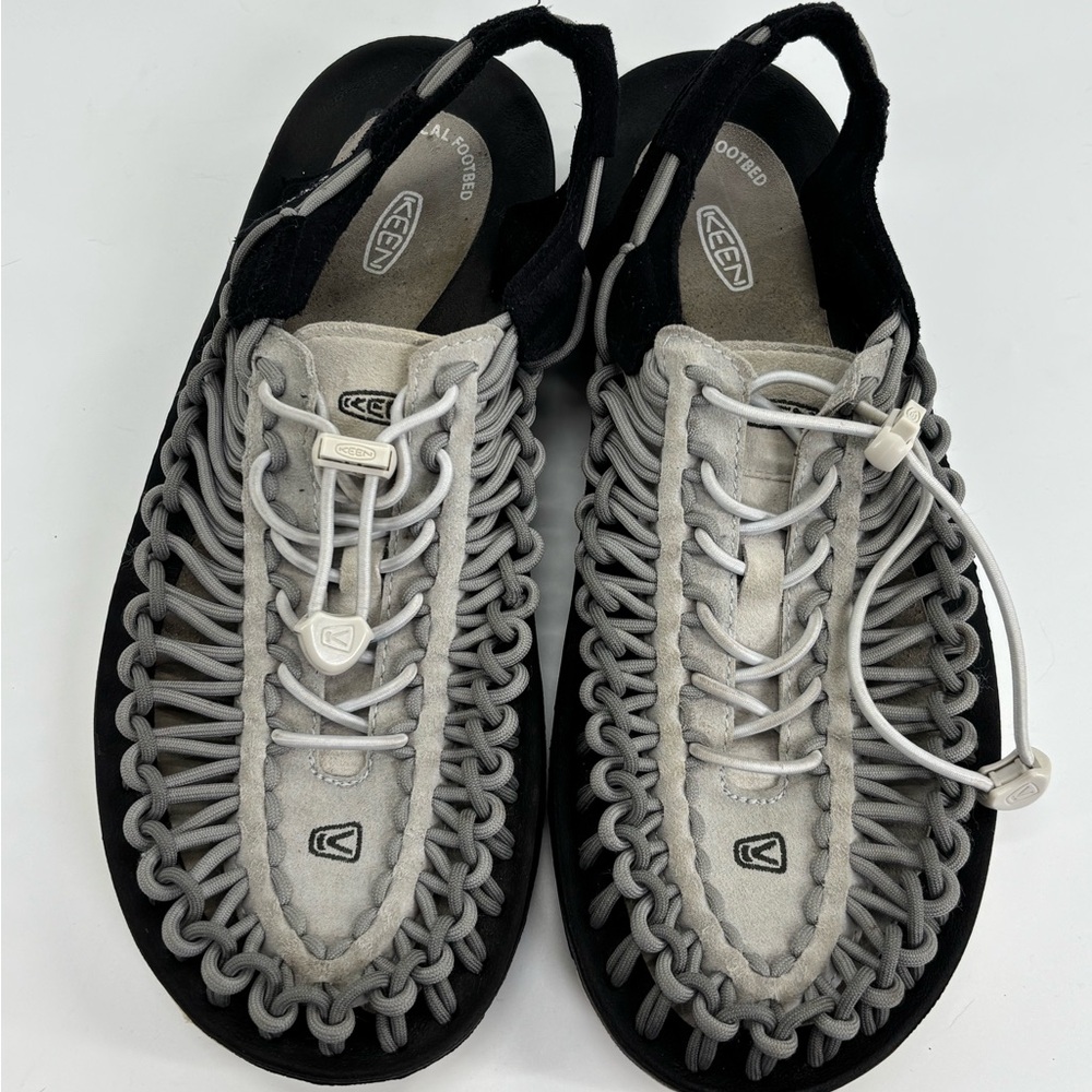 Keen Uneek women’s corded sneaker sandals size 10 gray black